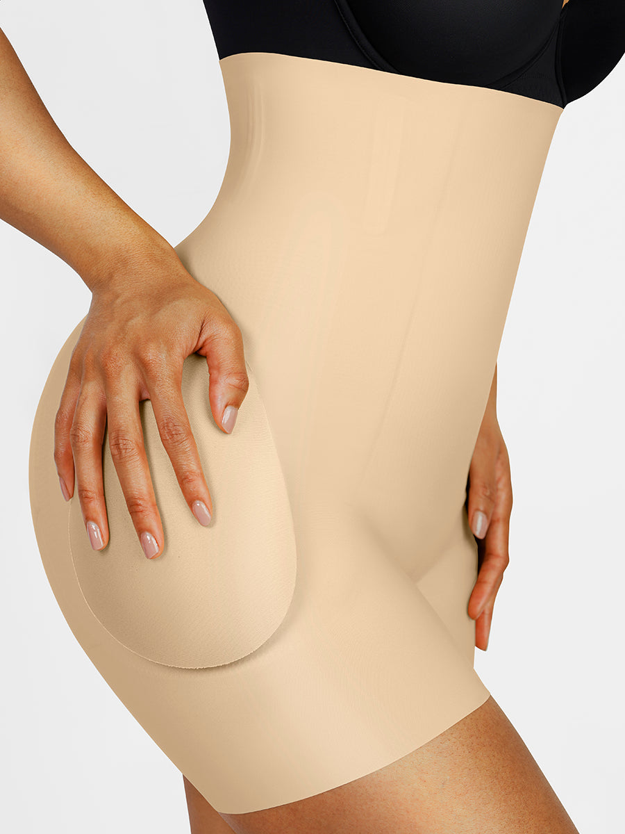 Shaping Shorts with Hip Pads - Nude