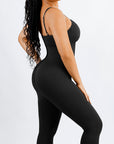 Ribbed Sculpting Jumpsuit - Black