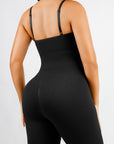 Ribbed Sculpting Jumpsuit - Black