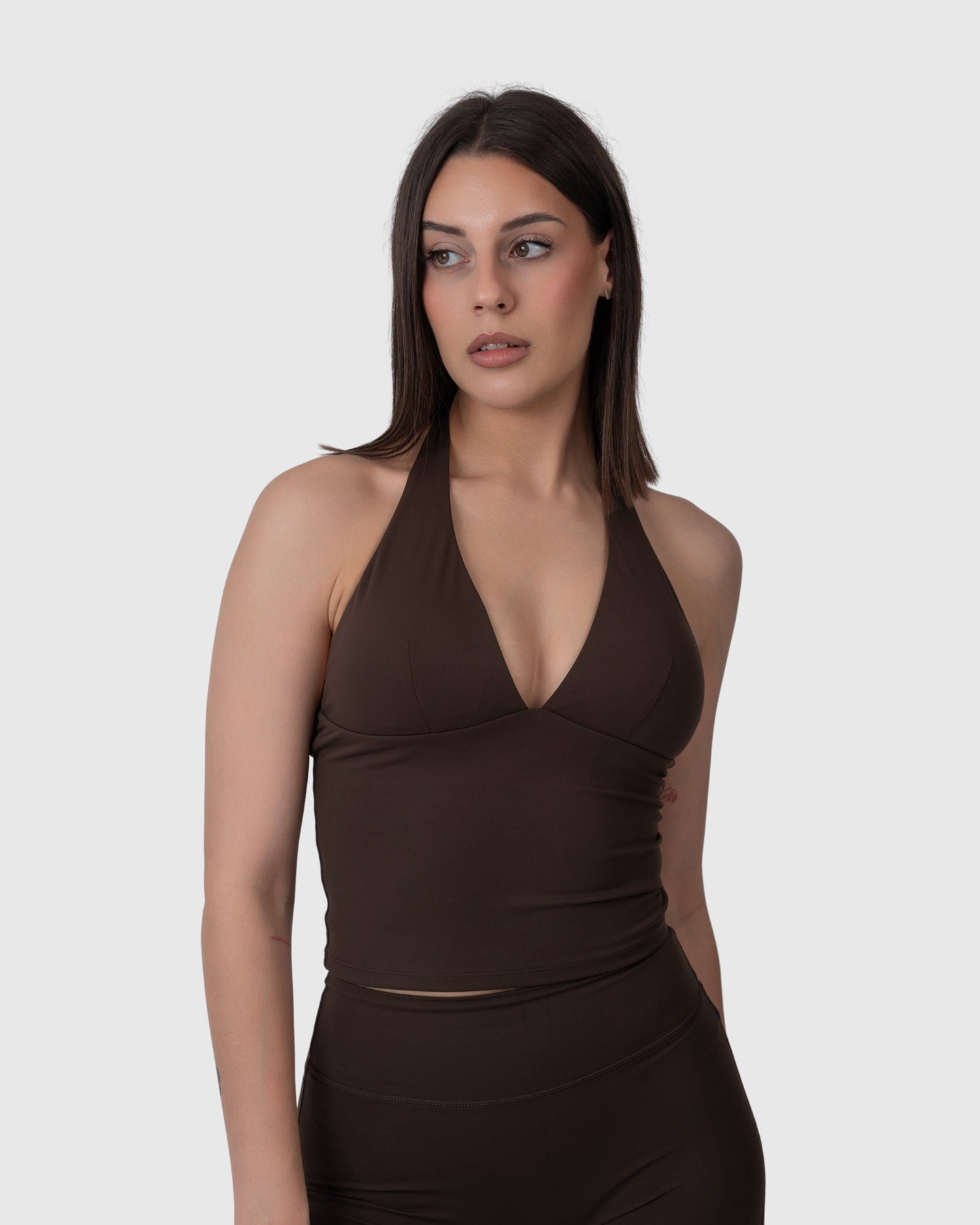 Align Soft Halter Top - Espresso