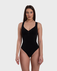 SculptCurve Thong Bodysuit - Black