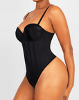 Amelia Corset Bodysuit - Black