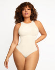 Dream Sculpt Halter Neck Bodysuit - White