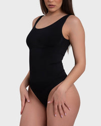 Essential Scoop Neck Bodysuit - Black