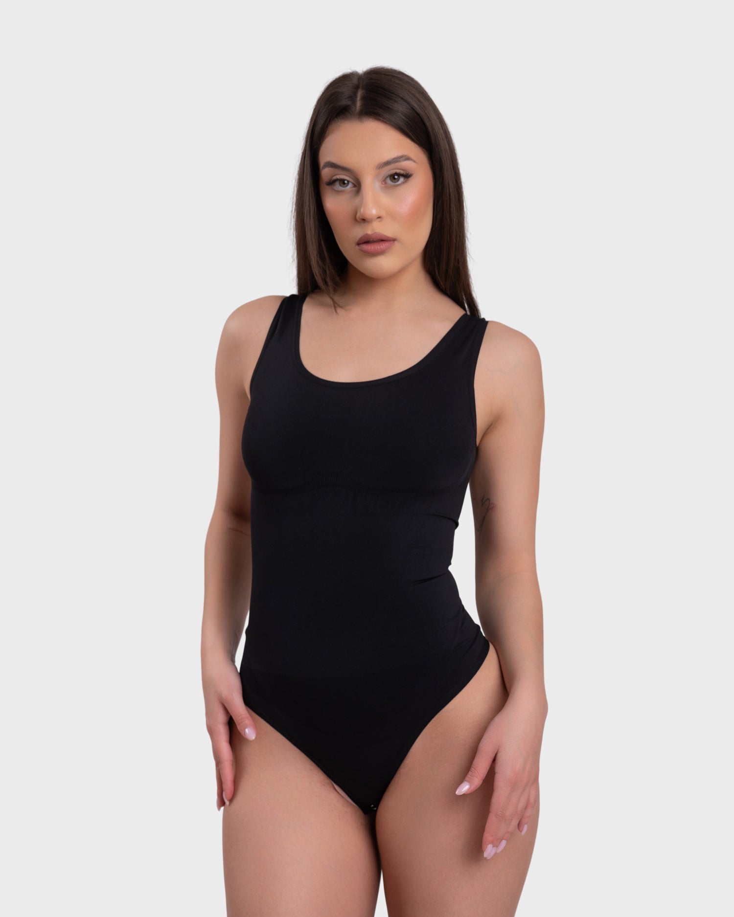 Essential Scoop Neck Bodysuit - Black