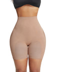 High Waist Shaping Shorts - Nude