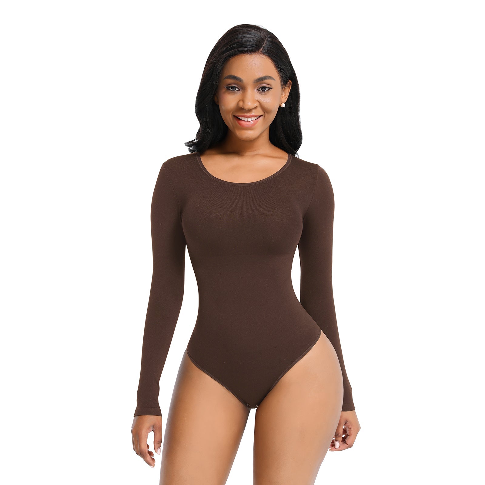 Mariella Lace Shaping Bodysuit - Brown – Shop Lily
