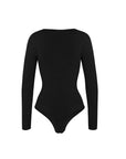 Long Sleeve Button Bodysuit - Black