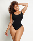 Essential Scoop Neck Bodysuit - Black